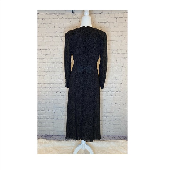 Liz Claiborne Black Polka Dot Dress - Picture 3 of 13